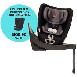 CYBEX Sirona S Rotating Convertible Car Seat with Load Leg + Solution B-Fix Booster Car Seat Bundle