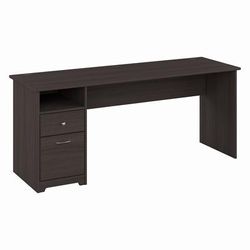 Bush Furniture Cabot 72W Computer Desk with Drawers in Heather Gray - Bush Furniture WC31772