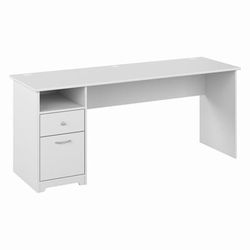 Bush Furniture Cabot 72W Computer Desk with Drawers in White - Bush Furniture WC31972