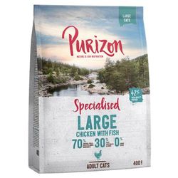400g Adult Large Chicken & Fish Grain-Free Purizon Dry Cat Food