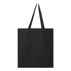 Q-Tees Q800 Promotional Tote Bag in Black | Canvas Q0800