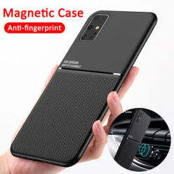 Coque de téléphone portable avec support magnétique pour voiture étui souple pour Samsung Galaxy