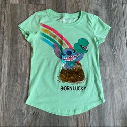 Disney Shirts & Tops | Like New Disney Stitch Shirt | Color: Gold | Size: Sg