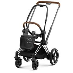 Cybex ePriam 2 Electronic Assist Stroller Frame - Chrome / Brown