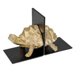 Gold Tortoise Polystone and Metal Bookends, Set of 2 - Gild Design House 04-01044