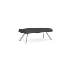 Willow 600 lb. Cap. 2-Seat Bench in Upgrade Fabric/Healthcare Vinyl