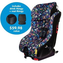 Clek 2021 Foonf Convertible Car Seat + Drink & Mat Thingy Bundle - Tokidoki Reef Rider (Jersey Knit)