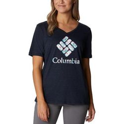 Columbia Tops | Columbia Womens Plus Size Bluebird Day Relaxed V-Neck Top 1x | Color: Gray | Size: 1x