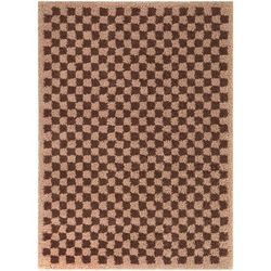 Covey Plush Checkered Thick Shag Area Rug