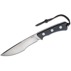 Acta Non Verba Knives P500 Fixed Blade Knife 7.5" satin finish Sleipner tool steel blade Black G10 handle ANVP500-006