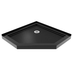 Dreamline DreamLine SlimLine 42 inch D x 42 inch W x 2 3/4 inch H Corner Drain Neo-Angle Shower Base in Black DLT-2042420-88