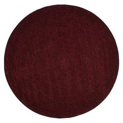Chenille Solid Braid Collection Reversible Indoor Area Rug, 96" Round by Better Trends in Burgundy (Size 96" ROUND)
