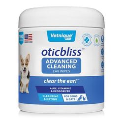 Oticbliss 100 Count Advanced Cleaning Ear Wipes for Dogs & Cats, .27 LB