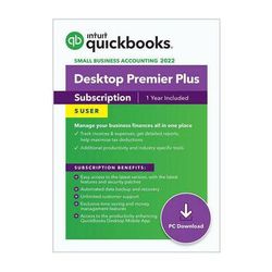 Intuit QuickBooks Desktop Premier Plus 2022 5 User/1 Year 5100073