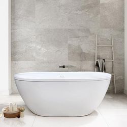 Randolph Morris Speare 66 Inch Acrylic Double Ended Freestanding Tub RMBP104-66-MB