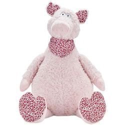 "Mina Victory Plush Lines Plush Pig Pink Plush Animals 22" x 26" - Nourison 798019000370"