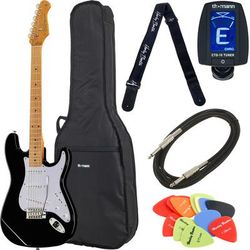 Harley Benton ST-62MN BK Vintage Seri Bundle