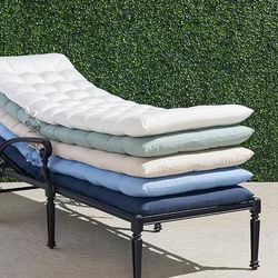Tufted Outdoor Chaise Cushion - Rain Melon, 80"L x 26"W - Frontgate