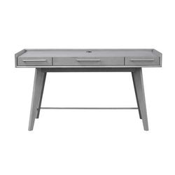 "Grey Rainier Desk With 3 Drawers In Manufactured And Solid Wood - Unique Furniture 45273460 "