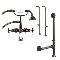 Randolph Morris Mason Hill Collection Freestanding Clawfoot Tub and Faucet Set with Lift and Turn Drain RMH062FS-ORB
