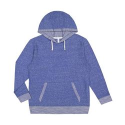 LAT 6779 Adult Harborside Melange French Terry Hooded Sweatshirt in Royal Blue size 3XL | Ringspun Cotton LA6779