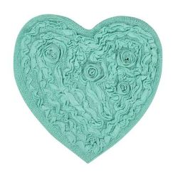 Bell Flower Bath Rug Collection by Home Weavers Inc in Turquoise (Size 25" X 25")