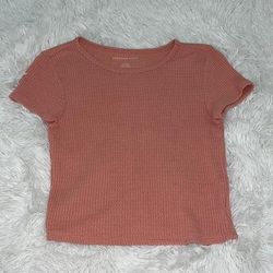 American Eagle Outfitters Tops | American Eagle Outfitters Baby Tee | Color: Orange/Pink | Size: S