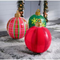 24" Inflatable Ornament by BrylaneHome in Red