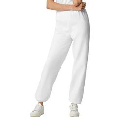 Gildan G182 Heavy Blend Sweatpant in White size Small | Cotton Polyester G18200, 18200