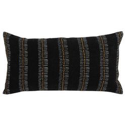 "Gabby 14"x26" Throw Pillow, Black - Kosas Home V230046"