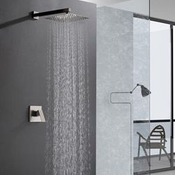 Rainfall Shower Head Complete Shower System with Rough-in Valve