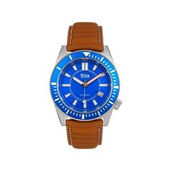 Reign Francis Leather-Band Watch w/Date Brown/Blue One Size REIRN6304