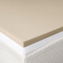 3" Gel Memory Foam Revitalizer Topper With Skirted Cover by BrylaneHome in White (Size KING)
