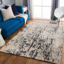 Janice Handmade Modern Abstract Area Rug