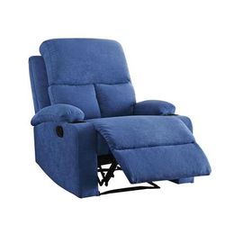 Recliner (Motion) by Acme in Blue Velvet