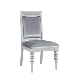 Side Chair (Set-2) by Acme in Platinum