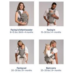 Nuna CUDL Clik 4 in 1 Baby Carrier - Caviar