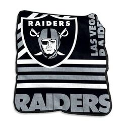 Las Vegas Raiders Raschel Throw Home Textiles by NFL in Multi