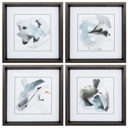 Sand & Sky Framed Wall Décor, Set Of 4 by Propac Images in Gray