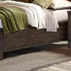Rustic Storage Bed Rails In Rock Beaten Gray Finish with Saw Cuts - Liberty Furniture 759-BR90RSP