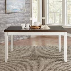 Transitional Rectangular Leg Table Top In Textured White Finish with Carbon Grey Tops - Liberty Furniture 182-T4260