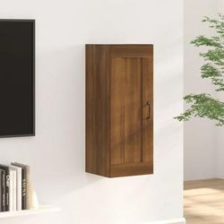 vidaXL Mobile Pensile Rovere Marrone 35x34x90 cm in Legno Multistrato