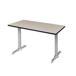 "Regency Cain 42" x 24" Training Table- Maple/ Chrome Base - Regency MTRCT4224PLCM"