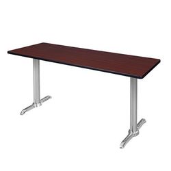 "Regency Cain 66" x 24" Training Table- Mahogany/ Chrome Base - Regency MTRCT6624MHCM"