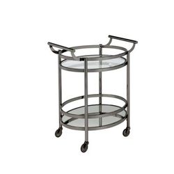 Serving Cart by Acme in Black Nickel