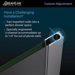 Dreamline DreamLine Prism Plus 38 inch x 38 inch x 72 inch Frameless Neo-Angle Hinged Shower Enclosure in Matte Black SHEN-2638380-09