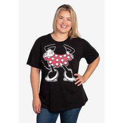 Plus Size Women's Disney Minnie Mouse Costume T-Shirt Black by Disney in Black (Size 1X (14-16))