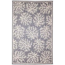 "Liora Manne Cove Coral Indoor/Outdoor Rug Blue 3'3" x 4'11" - Trans Ocean COV45673603"