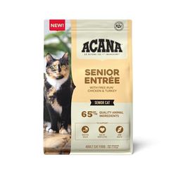 Senior Entree Chicken, Turkey and Duck Dry Cat Food, 4 lbs.