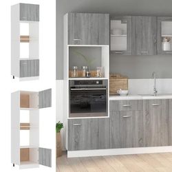 vidaXL Armadio Microonde Grigio Sonoma 60x57x207 cm Legno Multistrato